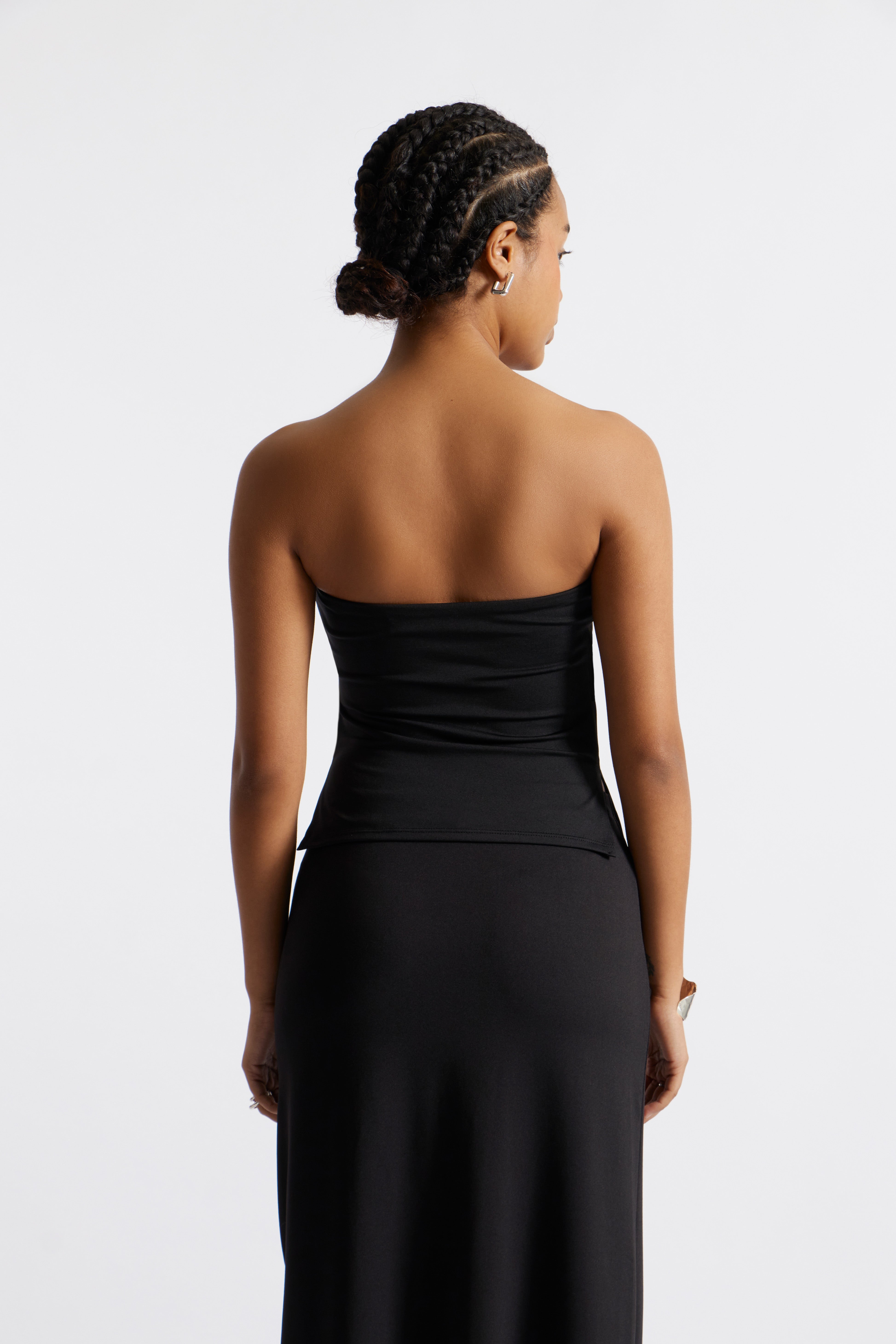 Top Strapless Recto - Negro