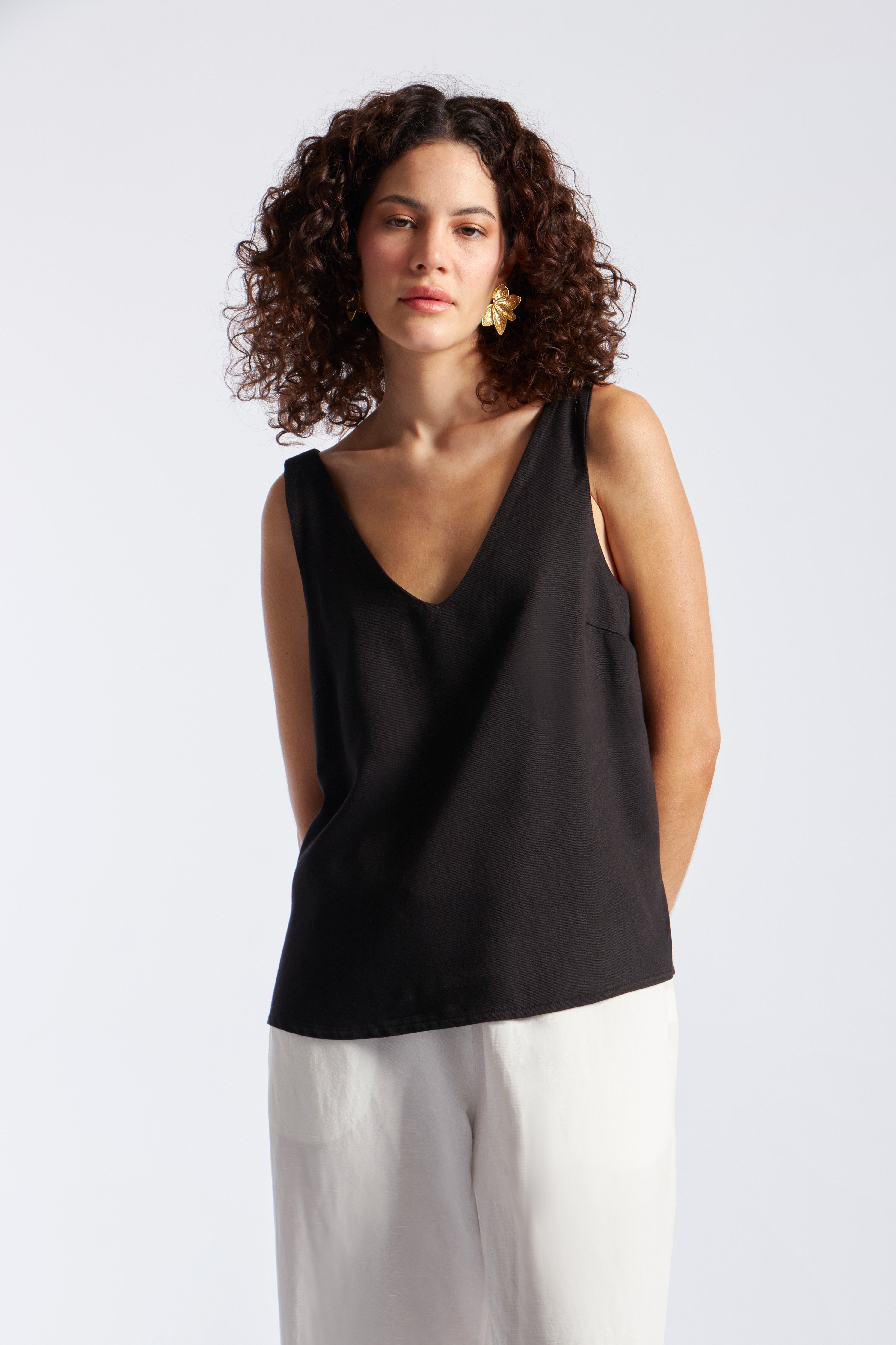 Blusa sin Mangas - Negro