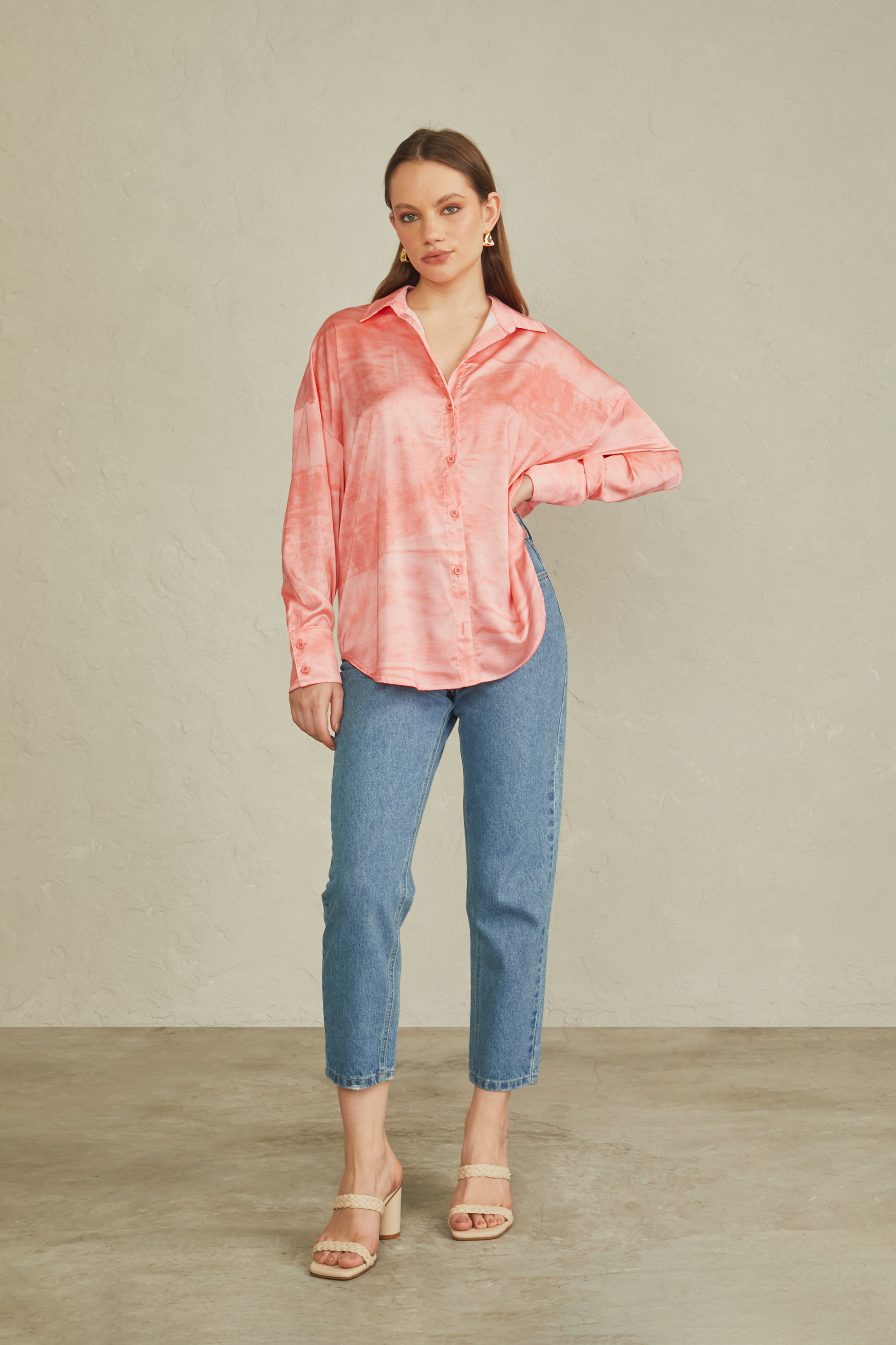 Blusa Dafna - Coral Estampado