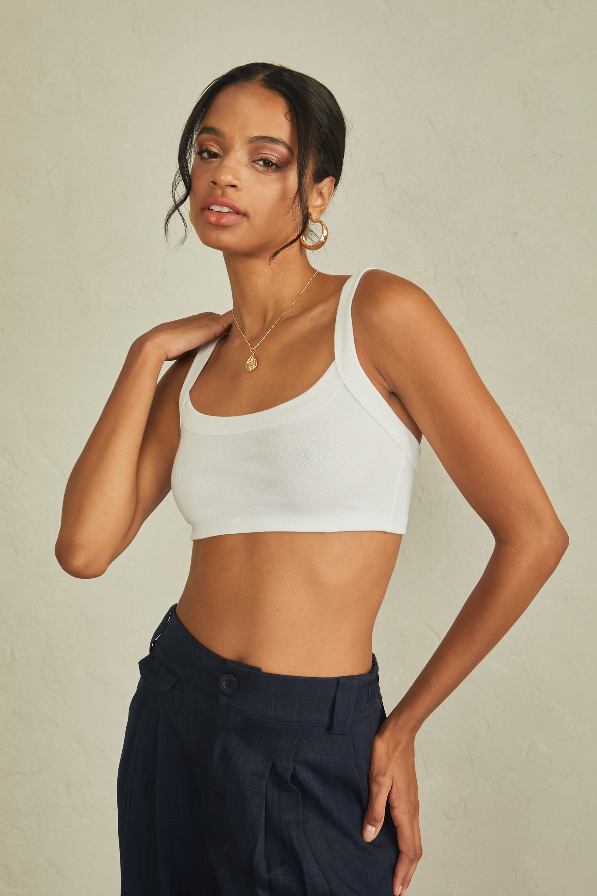 Top Crop Rib - Perla