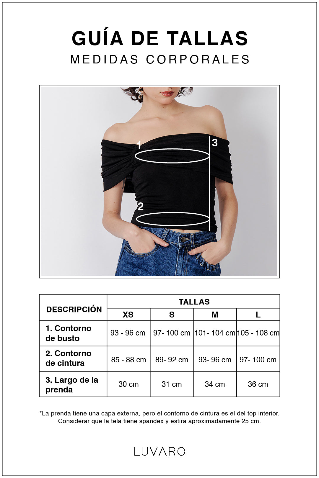 Top Off Shoulder Aro - Negro