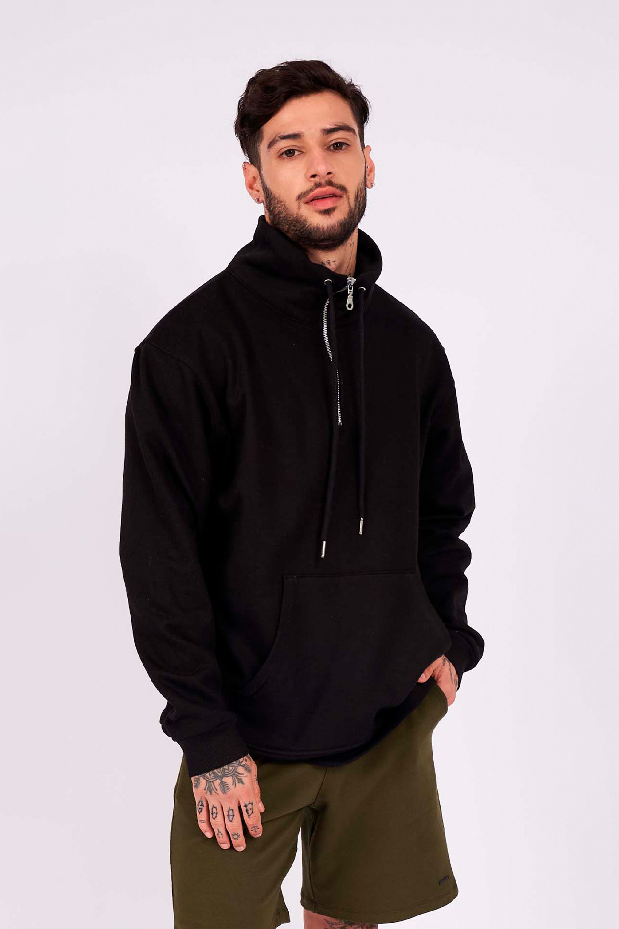 Zipper Sweatshirt - Negro